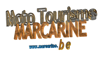 Marcarine logo anim&eacute; moto tourisme, balades moto
